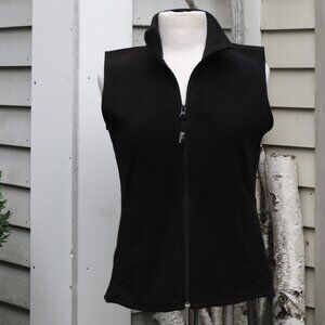 Woolrich Black Classic Fleece Vest Sz SMALL
